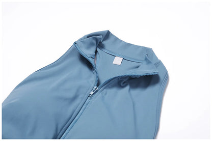 V Back One-piece Suit Women Sports Jumpsuit  Zippers Yoga Rompers Backless Sportswear Women Sleeveles Workout Bodysuits Female