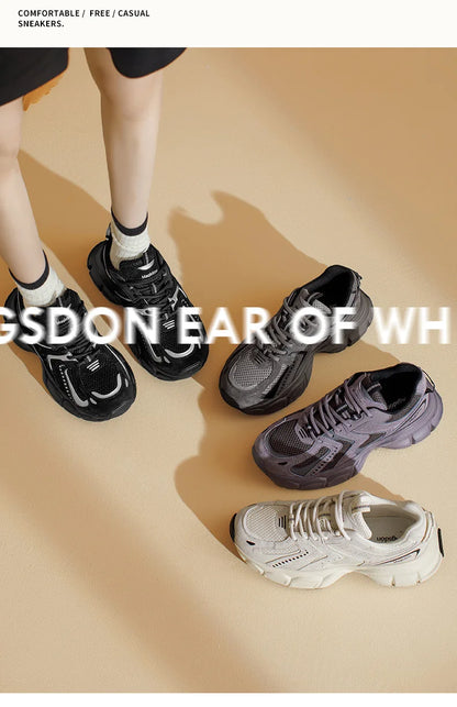 Oulylan Leisure Summer Women Chunky Sneaker Retro Lightweight Mesh Breathable Sports Shoes Ladies Fashion Daily Comfort Footwear