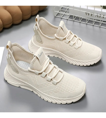 2025 Women's Shoes Summer Women's Shoes Flying woven casual shoes Comfortable breathable women's sneakers