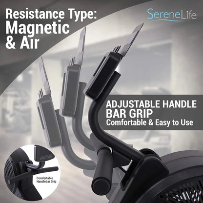 Smart Rowing Machine-Home Rowing Machine with Smartphone Fitness Monitoring App-Row Machine for Gym or Home Use-Rowin
