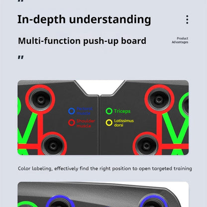 Foldable Multi-Functional Push Up Board Chest  Abs Training Equipment Portable Home Gym Fitness Tool for Men Core Workout