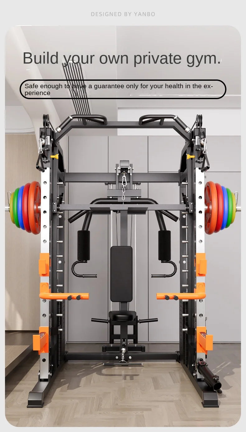 Longmen Frame Equipment, Home Smith Machine, Squat Bench, Multi-functional Fitness Equipment, Comprehensive Training Device