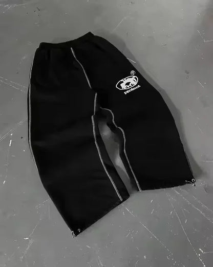 Embroidery Streetwear Men Clothing Fashion Hip Hop Men Pants Sweatpants Loose Casual Y2K Zipper Hip Joggers Men Trousers