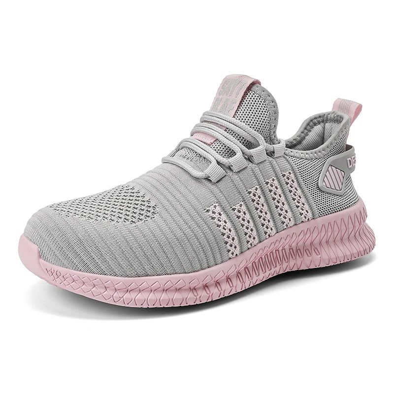 Women's work safety shoes are anti smashing, anti piercing, anti slip, wear-resistant, and outdoor fashionable sports shoes