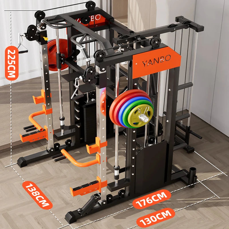 Longmen Frame Equipment, Home Smith Machine, Squat Bench, Multi-functional Fitness Equipment, Comprehensive Training Device
