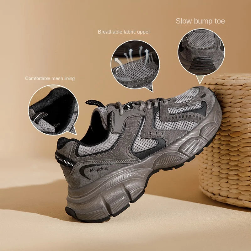 Oulylan Leisure Summer Women Chunky Sneaker Retro Lightweight Mesh Breathable Sports Shoes Ladies Fashion Daily Comfort Footwear