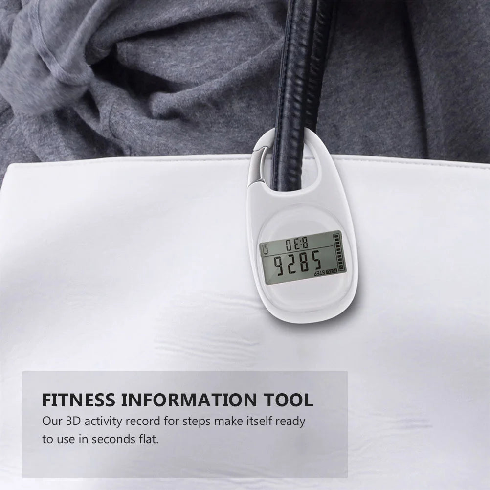 Pedometer Running Step Counter Clip Keychain for Accurate Fitness Tracking Full Screen Display Random Color Senior