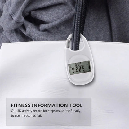 Pedometer Running Step Counter Clip Keychain for Accurate Fitness Tracking Full Screen Display Random Color Senior