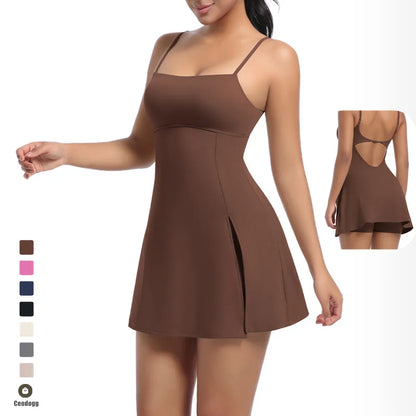 XL Pad Bodysuit Women Anti Shorts Yoga Set Gym Running One Piece Jumpsuit Tennis Skirt Workout Tracksuit Dance Fitness Bodysuit