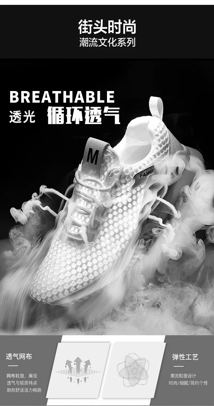 2025 Summer Men's Loafers Walking Mesh Breathable Summer Comfortable Casual Shoes Sneakers Zapatillas Hombre Men Running shoes