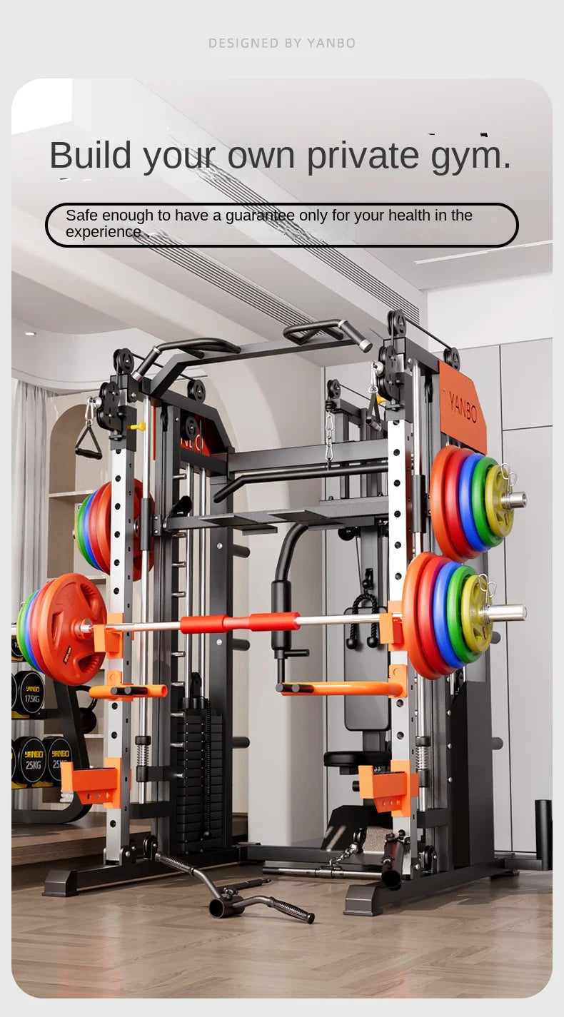 Longmen Frame Equipment, Home Smith Machine, Squat Bench, Multi-functional Fitness Equipment, Comprehensive Training Device
