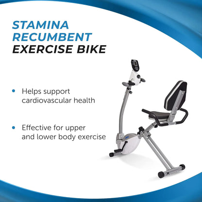 Exercise Bike with Arm Workout - Fitness Bike with Smart Workout App - Recumbent Exercise Bike