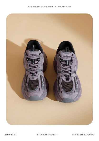 Oulylan Leisure Summer Women Chunky Sneaker Retro Lightweight Mesh Breathable Sports Shoes Ladies Fashion Daily Comfort Footwear