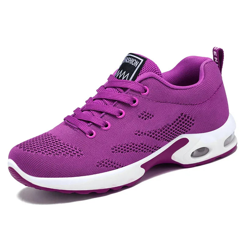Oulylan Women Casual Sneakers Shoes Mesh Breathable Running Shoes Air Cushion Platform Summer Sports Shoes Luxury Lightweight