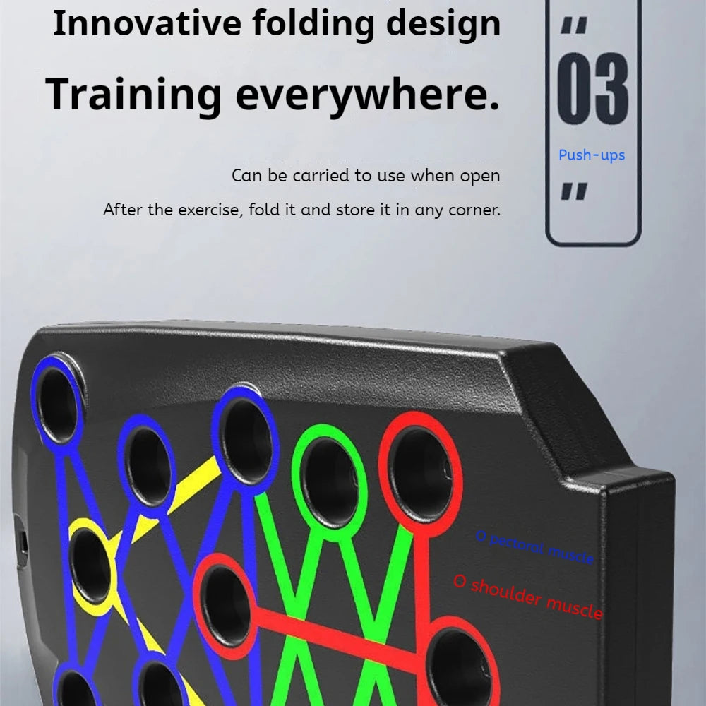 Foldable Multi-Functional Push Up Board Chest  Abs Training Equipment Portable Home Gym Fitness Tool for Men Core Workout