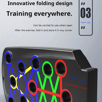 Foldable Multi-Functional Push Up Board Chest  Abs Training Equipment Portable Home Gym Fitness Tool for Men Core Workout