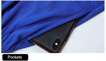 CHRLCK Men's Quick Drying Running Sets Breathable Hiking Fishing T-Shirt Short Soft Elasticity Gym Fitness Suits Outdoor Sports