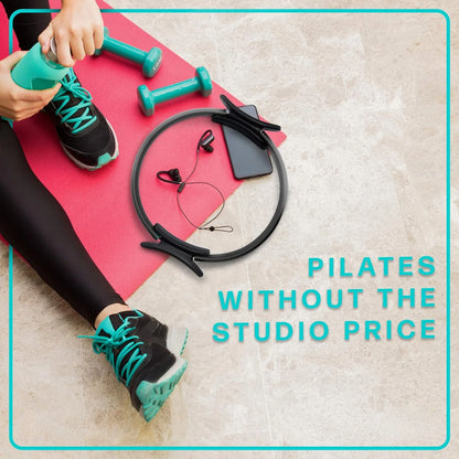 Transform your fitness routine with this premium high-quality magic 12" dual grip Pilates ring for ultimate toning results. Revo