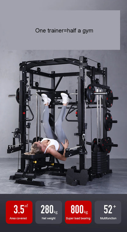 Smith Machine Comprehensive Training , Commercial Fitness Equipment, Squat and Push, Multi-functional Integrated Gantry
