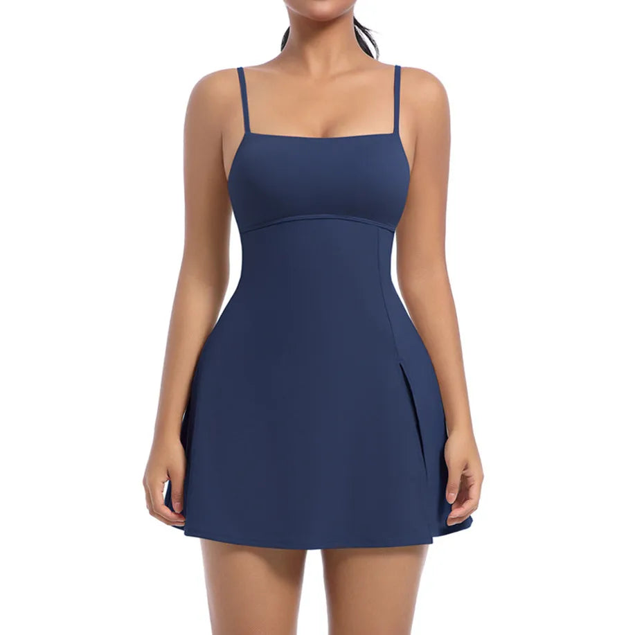 XL Pad Bodysuit Women Anti Shorts Yoga Set Gym Running One Piece Jumpsuit Tennis Skirt Workout Tracksuit Dance Fitness Bodysuit