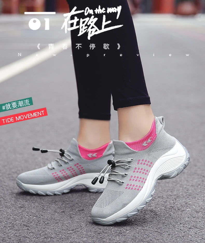2024 Women Plus Size Shoes Summer Air Mesh Sport Aqua Shoes Outdoor Women's Quick Dry Water Shoes Sneakers Running Shoes 35-45