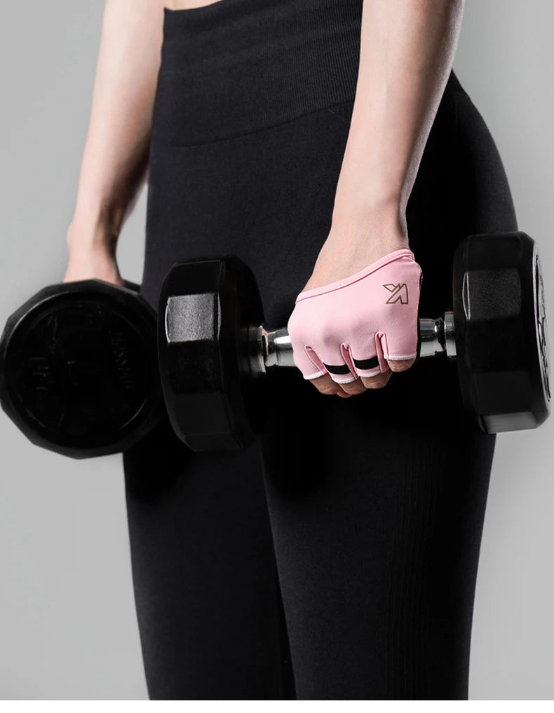 KUTOOK Gym Fitness Half Finger Gloves Men Women for Crossfit Workout Glove Power Weight Lifting Bodybuilding Hand Protector