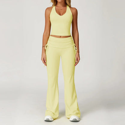 Women Tracksuit Gym Sports Suits 2 Pieces Yoga Set Fitness Vest Top Push Up Workout Clothes Female Athletic Leggings Sportswear