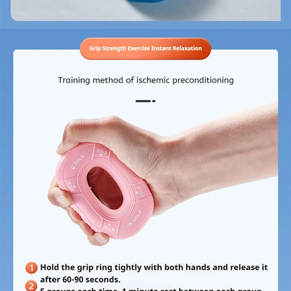 Octagonal Grip Ring 3-Level Resistance Silicone Hand Exerciser for Arm Strength Training Home Gym Fitness Equipment