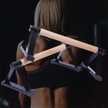 New Wooden Sport Push Up Stands Pushup Gym Exercise Training Chest Parallel Bar Double Rod Push-Up Stand Fitness Equitments
