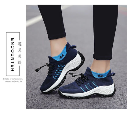 2024 Women Plus Size Shoes Summer Air Mesh Sport Aqua Shoes Outdoor Women's Quick Dry Water Shoes Sneakers Running Shoes 35-45