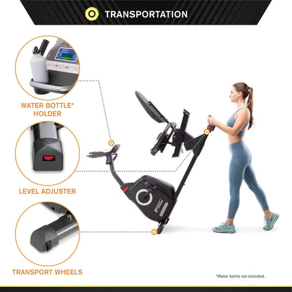 Fitness Recumbent Magnetic Exercise Bike with 15 Workout Programs