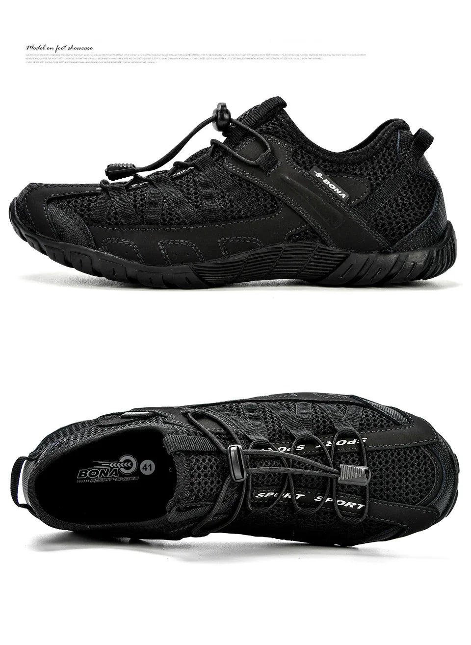 BONA 2023 New Popular Style Men Running Shoes Lace Up Athletic Shoes Outdoor Walkng jogging Sneakers Comfortable Mesh shoes