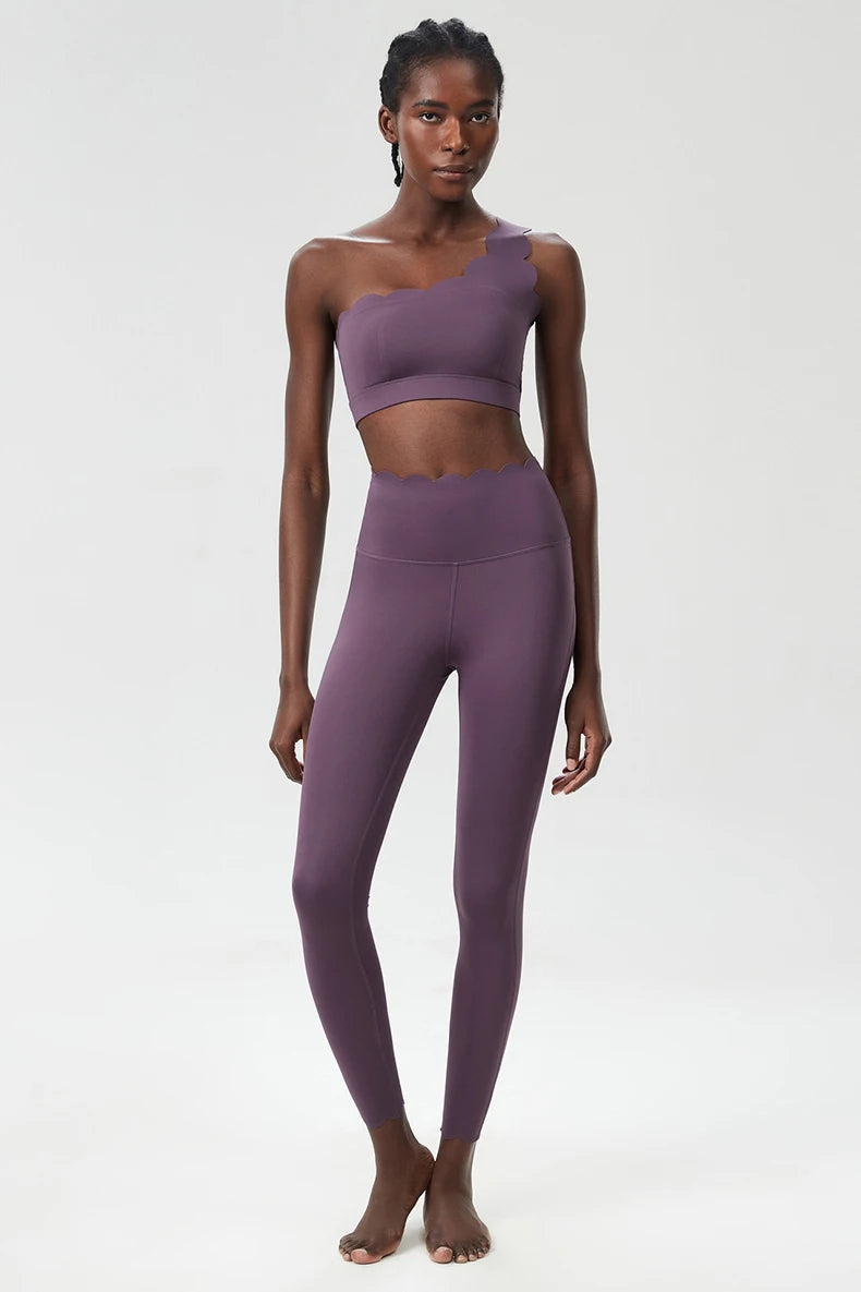 Women Two Pieces Fitness Yoga Set Buttery Soft Running Gym Suit Breathable Quick Dry Sportswear Female Strwetchy Workout Clothes