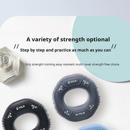 Octagonal Grip Ring 3-Level Resistance Silicone Hand Exerciser for Arm Strength Training Home Gym Fitness Equipment