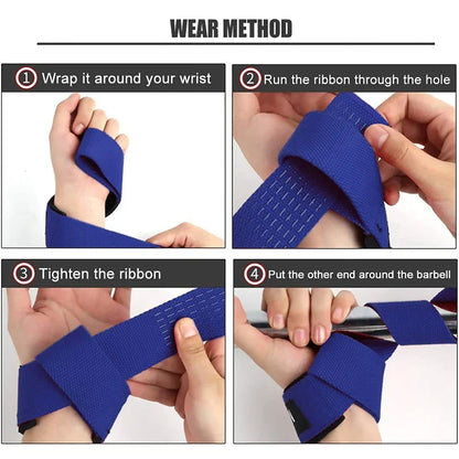 Weightlifting Straps Gym Barbell Dumbbell Workout Lifting Hand Grips Band Crossfit Fitness Equipment Wrist Wrap Lift Training