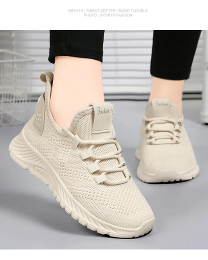 2025 Women's Shoes Summer Women's Shoes Flying woven casual shoes Comfortable breathable women's sneakers