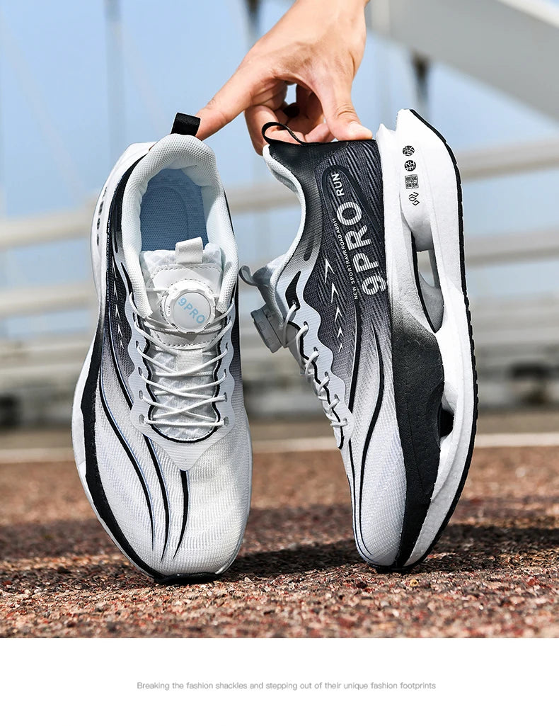 Speciality Carbon Plate Sports Running Shoes Marathon Air Cushion Men Breathable Lightweight Women Comfortable Nonskid Sneakers