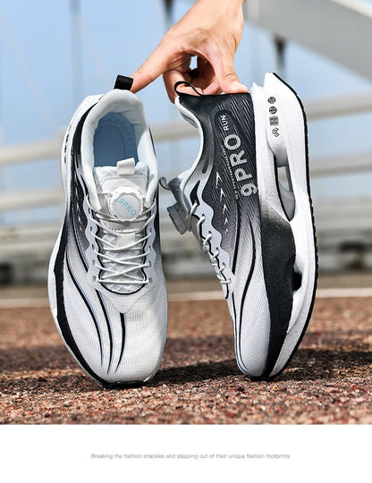 Speciality Carbon Plate Sports Running Shoes Marathon Air Cushion Men Breathable Lightweight Women Comfortable Nonskid Sneakers