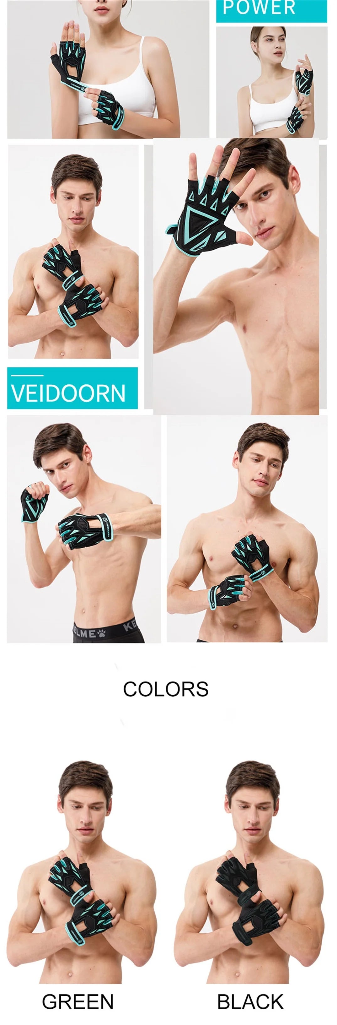 2023 Gym Gloves for Men Women Weight Lifting Half Finger Breathable Anti Slip Training Fitness Workout Gloves