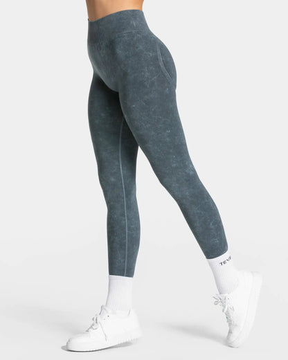 TEVEO Seamless Acid Covert Scrunch Leggings  Women Soft Workout Tights Fitness Outfits Yoga Pants High Waisted Gym Wear Tights