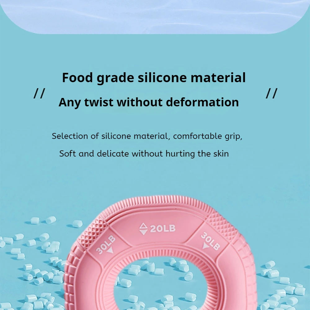 Octagonal Grip Ring 3-Level Resistance Silicone Hand Exerciser for Arm Strength Training Home Gym Fitness Equipment