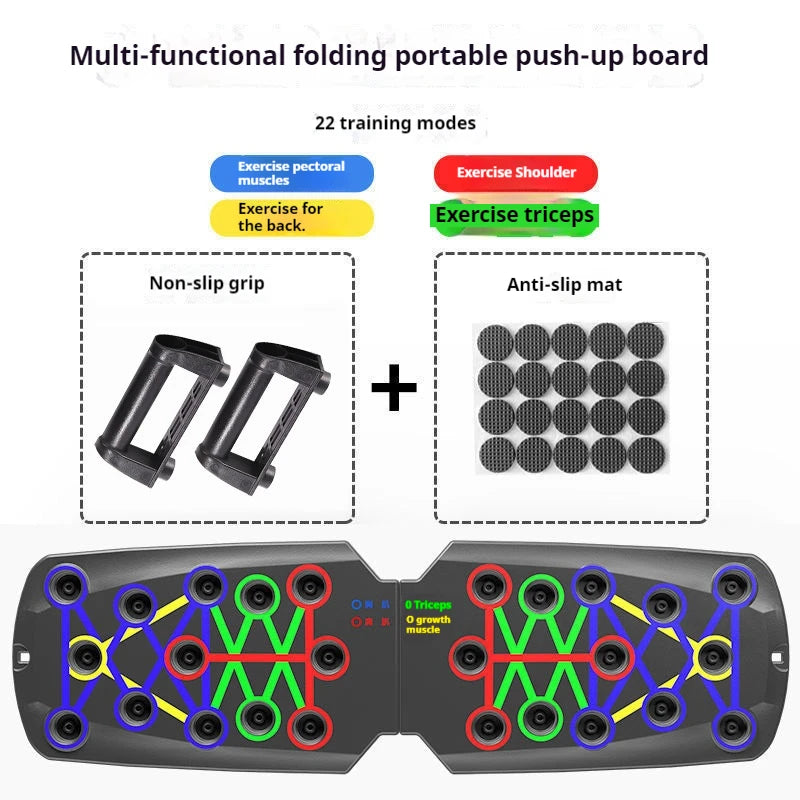 Foldable Multi-Functional Push Up Board Chest  Abs Training Equipment Portable Home Gym Fitness Tool for Men Core Workout