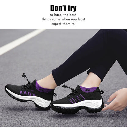 2024 Women Plus Size Shoes Summer Air Mesh Sport Aqua Shoes Outdoor Women's Quick Dry Water Shoes Sneakers Running Shoes 35-45