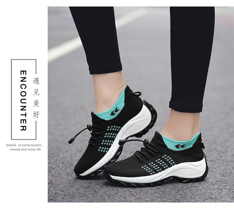 2024 Women Plus Size Shoes Summer Air Mesh Sport Aqua Shoes Outdoor Women's Quick Dry Water Shoes Sneakers Running Shoes 35-45