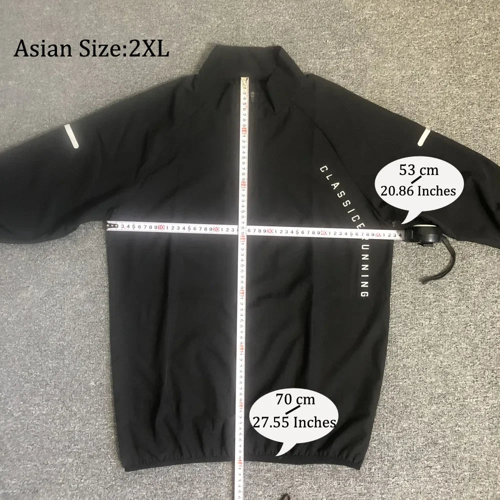 2025 Men’s White Running Jacket – Hooded Zip-Up