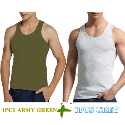 Men’s Cotton Tank Top – Sleeveless Gym Vest
