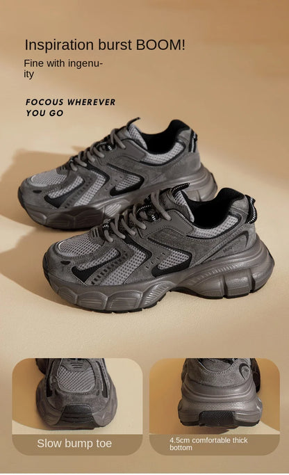 Oulylan Leisure Summer Women Chunky Sneaker Retro Lightweight Mesh Breathable Sports Shoes Ladies Fashion Daily Comfort Footwear