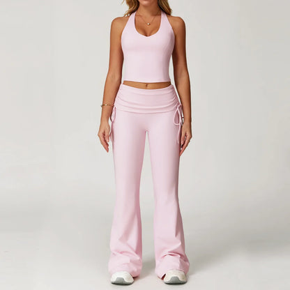 Women Tracksuit Gym Sports Suits 2 Pieces Yoga Set Fitness Vest Top Push Up Workout Clothes Female Athletic Leggings Sportswear