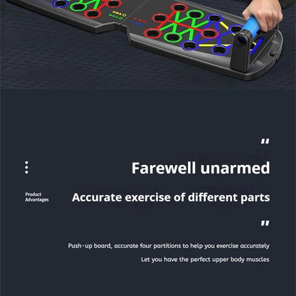 Foldable Multi-Functional Push Up Board Chest  Abs Training Equipment Portable Home Gym Fitness Tool for Men Core Workout