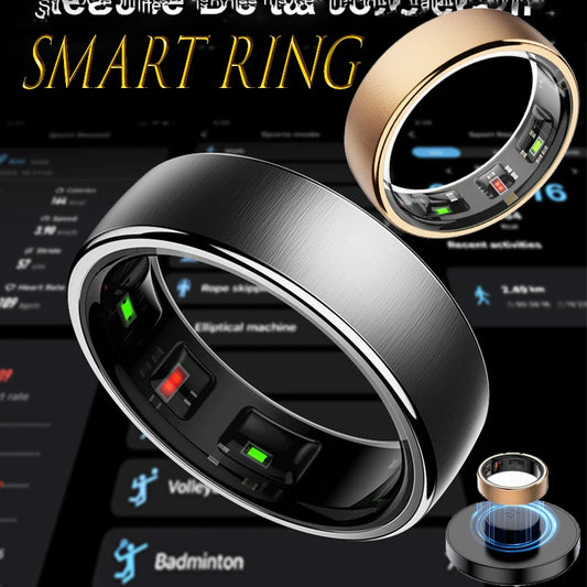 Smart Fitness Ring – Track Sleep, Heart Rate, SpO₂ & Temperature | 7-Day Battery